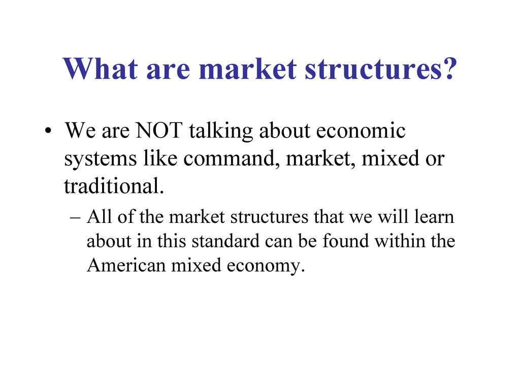 4 types of markets